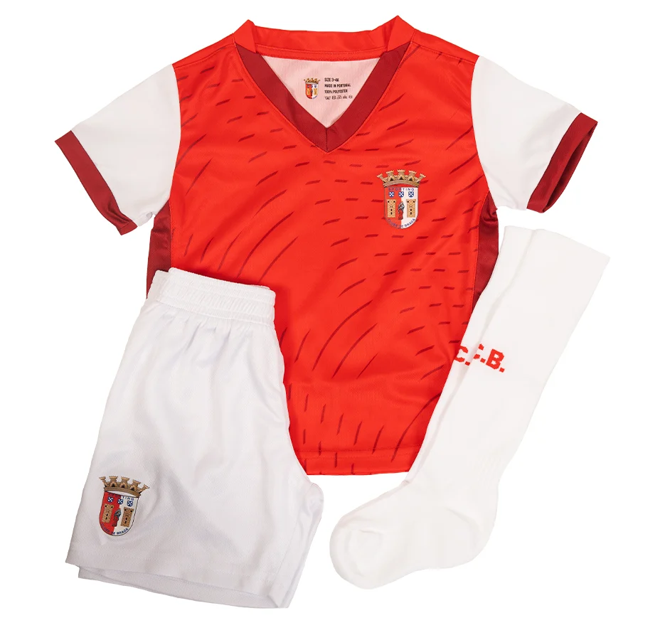 Kit Mini Gverreiro SC Braga 24/25 Vermelho