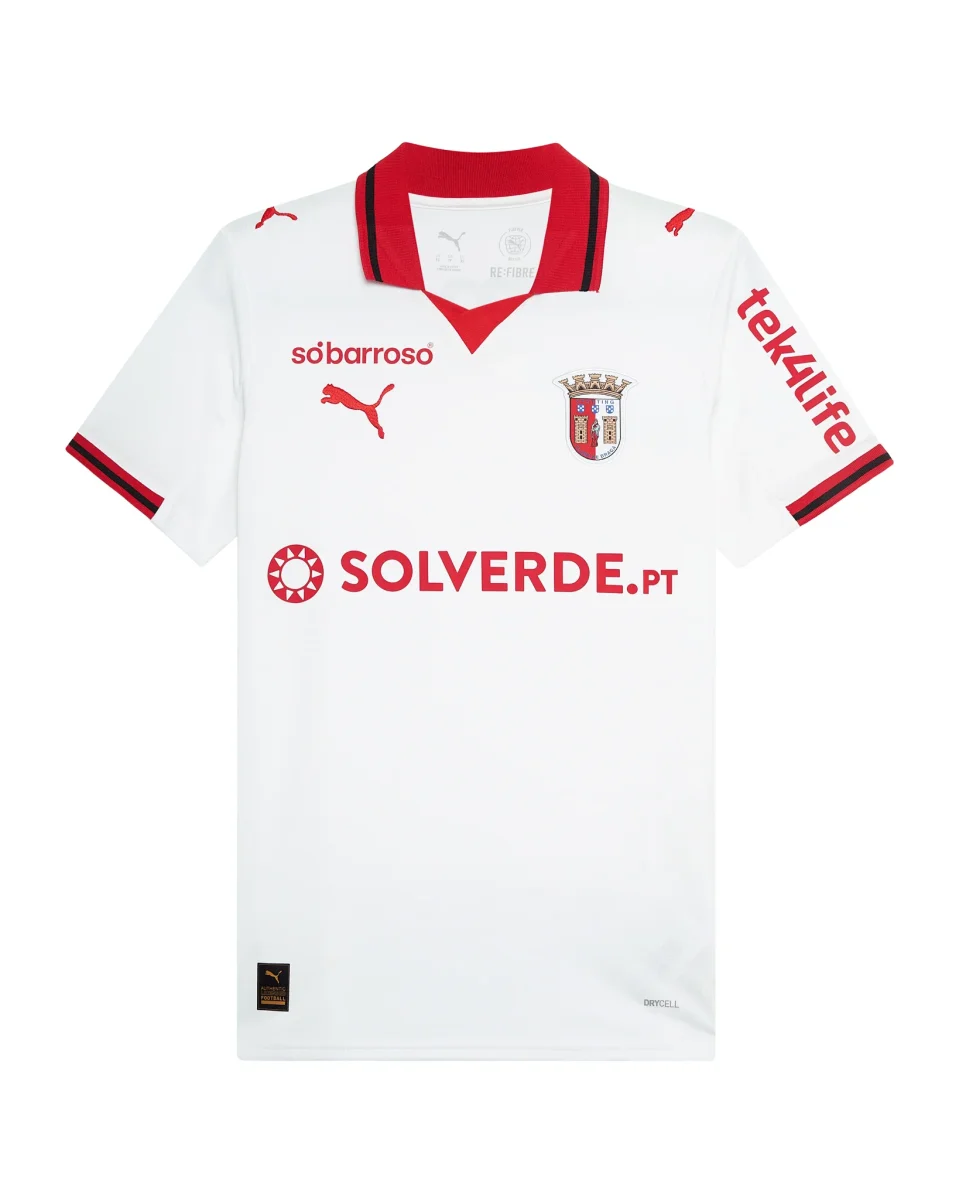Camisola Oficial SC Braga Terceiro Equipamento 25/26 Adulto Branca - Image 2