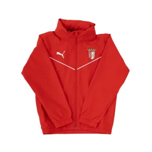 Casaco Impermeável Puma Júnior Vermelho e Branco