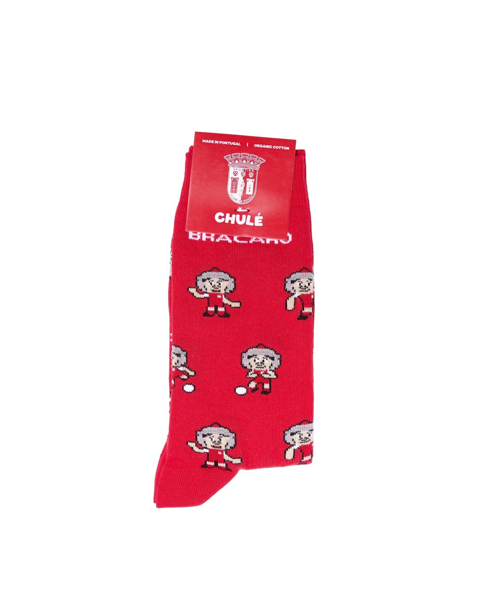 Meias Chulé SC Braga Brácaro Vermelhas