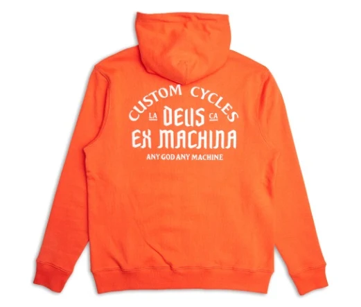 DEUS SUPPORTER ZIP HOODIE - MANDARIN RED - Image 3