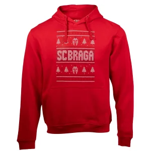Hoodie SC Braga Natal Adulto Vermelho