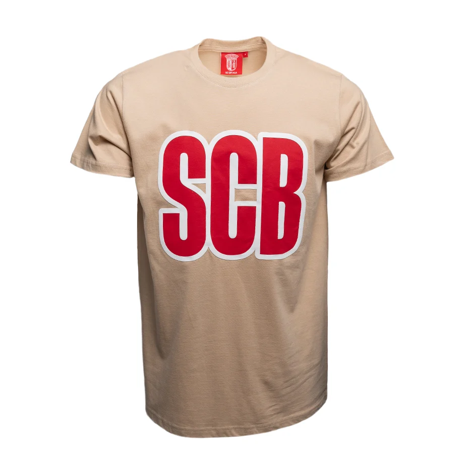 T-shirt SC Braga "SCB" Adulto Bege - Image 2