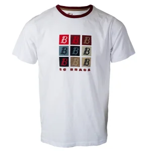 T-shirt SC Braga Quadrados "B" Senhora Branca