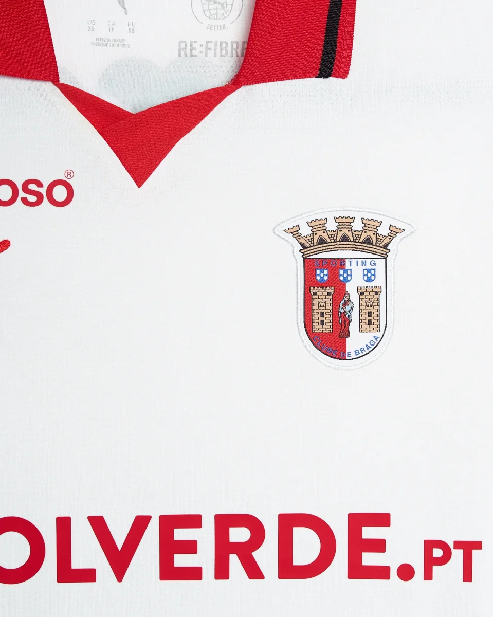 Camisola Oficial SC Braga Terceiro Equipamento 25/26 Adulto Branca - Image 4