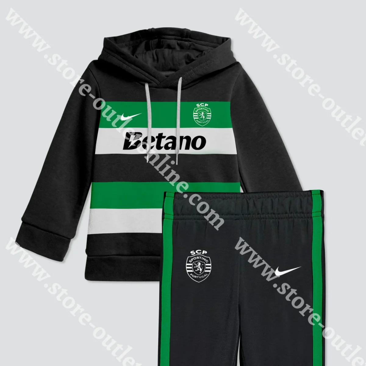 FATO TREINO CRIANÇA NIKE PRETO/VERDE SPORTING CP 25/26