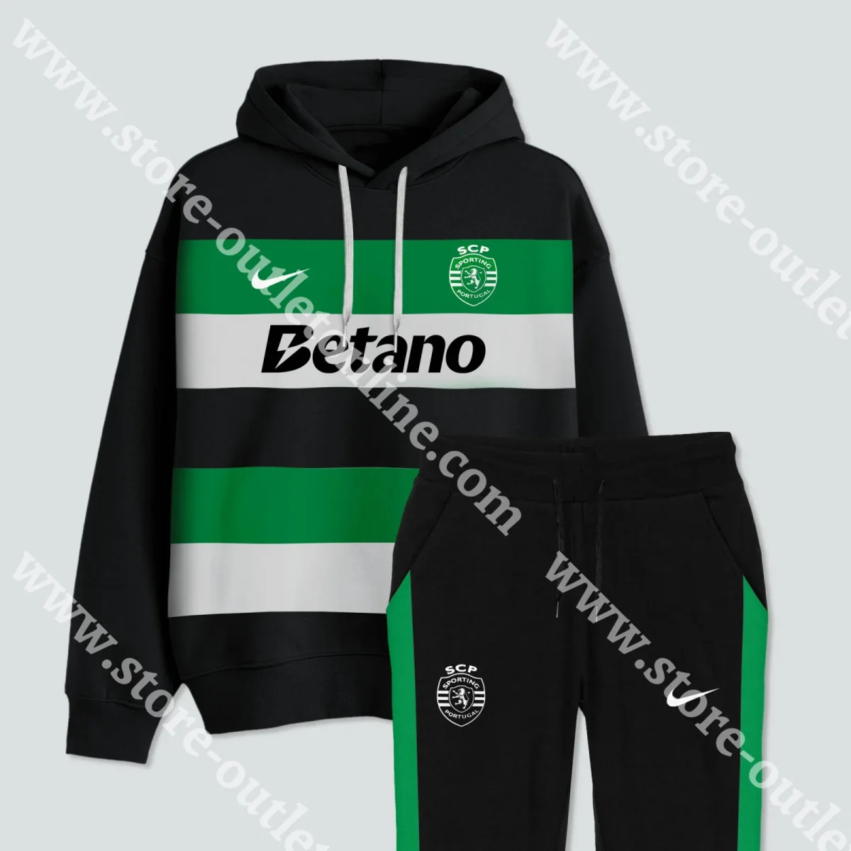 FATO TREINO NIKE PRETO/VERDE SPORTING CP 25/26