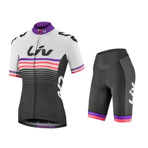 Kit Feminino de Ciclismo para Verão – Tecido Respirável e Secagem Rápida