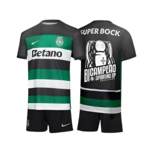 Kit Sporting Principal Bicampeão Criança 2024/2025